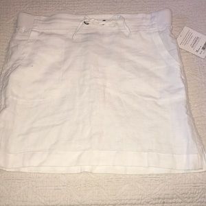 NWT Athleta white linen skirt